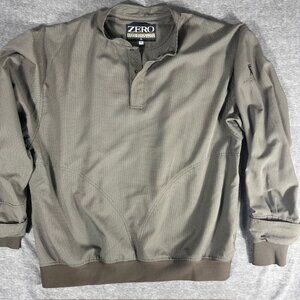 Zero Restriction ZR Golf Outerwear XL Brown 1/4 Snap Pullover Windbreaker Jacket